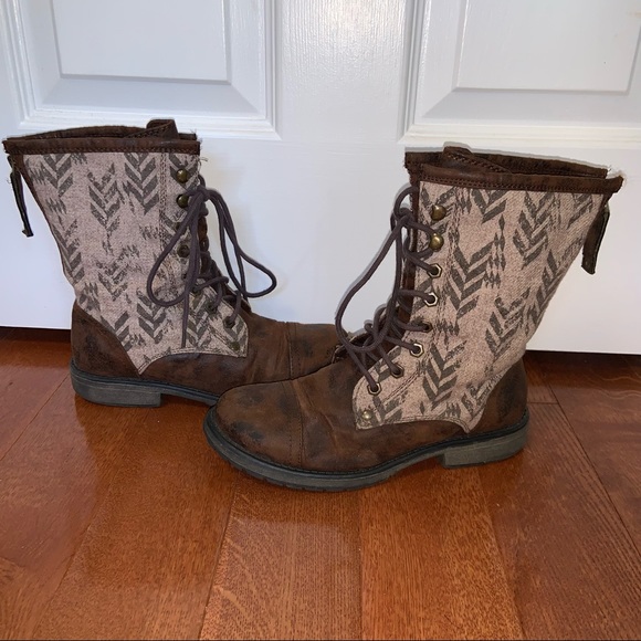 ROXY brown lace-up hiking boots - Picture 5 of 7